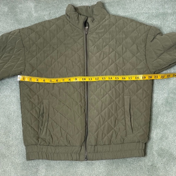 ROXY Women's PATH TO PARADISE Quilted‎ Zip Jacket - Deep Lichen Green Sz S/P - Picture 14 of 15